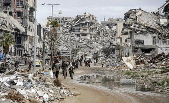 الأمم المتحدة تدعو إلى استئناف تدفق المساعدات إلى غزة والإفراج عن الرهائن.