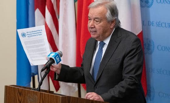 غوتيريش يؤكد عدم المشاركة في أي مخطط لا يلتزم بالمبادئ الإنسانية في غزة: لدينا خطة مفصلة للإغاثة