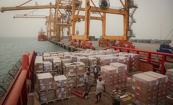 الأمم المتحدة: الهجمات الأخيرة على موانئ الحديدة أثرت على الاستجابة الإنسانية في اليمن