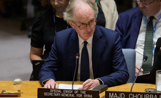 المبعوث الأممي لسوريا: نجاح المرحلة الانتقالية يحتاج مشاركة حقيقية من الجميع وتسويات جريئة