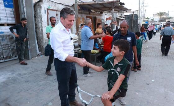 توم فليتشر يزور غزة ويؤكد تصميم الأمم المتحدة على زيادة المساعدات