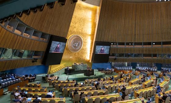 الجمعية العامة تبحث استخدام الفيتو ضد مشروع قرار بشأن غزة، وسفراء يرحبون بخطة جديدة للسلام