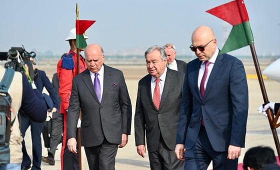 الأمين العام يودّع يونامي: العراق مهد الحضارة ومصدر إلهام عميق.. وسنواصل الوقوف إلى جانب شعبه